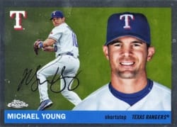 2025 Topps Chrome Platinum Base Set Michael Young #485 card