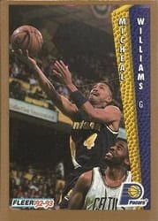 1992-93 Fleer Base Set Micheal Williams #96 card