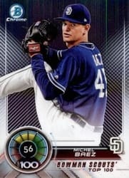 2018 Bowman Scouts Top 100 Michel Baez #BTP-56 card