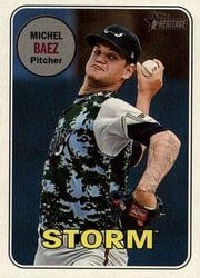 2018 Topps Heritage Minor League Base Set Michel Baez #210 card
