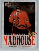 2025-26 Upper Deck Chicago Blackhawks Centennial Masters of the Madhouse Box Michel Goulet #MM-5 card