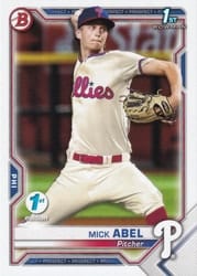 2021 Bowman 1st Edition Base Set Mick Abel #BP-42 card