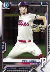 2021 Bowman Chrome Prospects Mick Abel #BCP-42 card