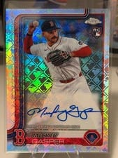 2025 Topps Chrome Logofractor Edition Rookie Autographs Mickey Gasper #RA-MG card