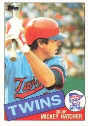 1985 Topps Base Set Mickey Hatcher #18 card
