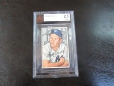 1952 Bowman Mickey Mantle #101 card