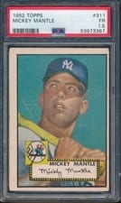 1952 Topps Mickey Mantle #311 card