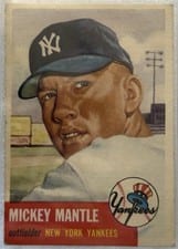 1953 Topps Mickey Mantle #82 card