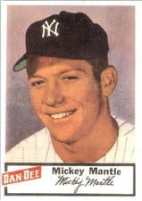 1954 Dan Dee Potato Chips Mickey Mantle card