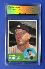 1963 Topps Mickey Mantle #200 card