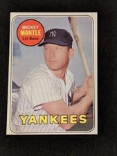 1969 Topps Mickey Mantle Yellow #500 card