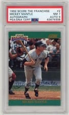 1992 Score the Franchise Mickey Mantle Autograph #2 card