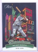 2024 Panini Three and Two Downtown Mickey Mantle #5 card