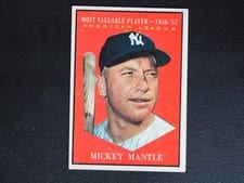 1961 Topps Mickey Mantle: MVP #475 card