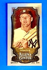 2024 Topps Allen & Ginter Chrome Mini Mickey Mantle (New York Yankees) #142 card