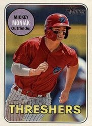 2018 Topps Heritage Minor League Base Set Mickey Moniak #216 card