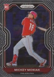 2021 Panini Prizm Base Set Mickey Moniak #190 card