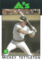 1986 Topps Base Set Mickey Tettleton #457 card