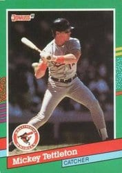 1991 Donruss Base Set Mickey Tettleton #597 card