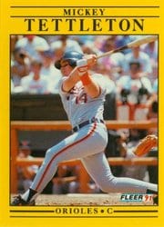 1991 Fleer Base Set Mickey Tettleton #494 card