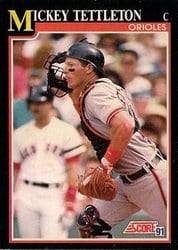 1991 Score Base Set Mickey Tettleton #270 card