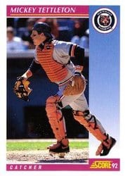 1992 Score Base Set Mickey Tettleton #134 card