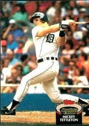 1992 Stadium Club Base Set Mickey Tettleton #195 card