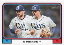 2022 Topps Heritage Combo Cards Midfield Rays #CC-3 card