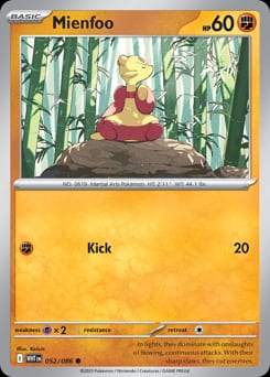 White Flare Mienfoo #52 card