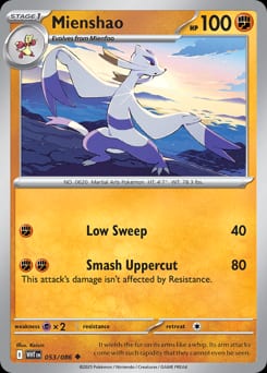 White Flare Mienshao #53 card