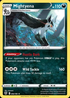 2022 Astral Radiance Mightyena #96 card