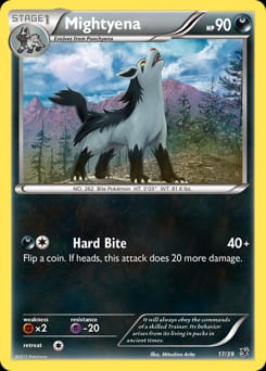 2013 Kalos Starter Set Mightyena #17 card