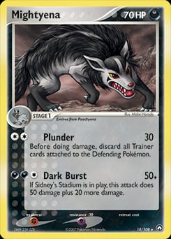2007 Power Keepers Mightyena #18 card