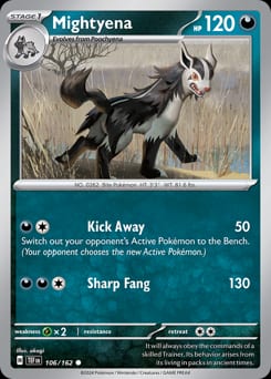 2024 Temporal Forces Mightyena #106 card