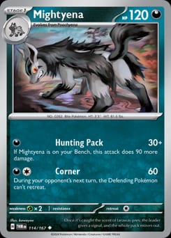2024 Twilight Masquerade Mightyena #114 card
