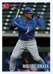 2021 Bowman Heritage Base Set Miguel Amaya #190 card