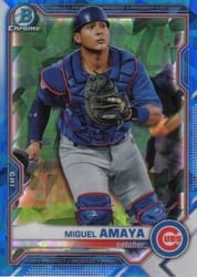 2021 Bowman Sapphire Edition Base Set Miguel Amaya #BCP-148 card