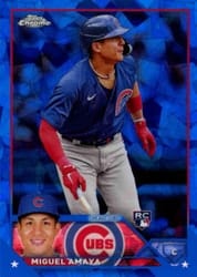 2023 Topps Chrome Update Sapphire Edition Base Set Miguel Amaya #USCS60 card