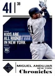 2018 Panini Chronicles Base Set Miguel Andujar #27 card