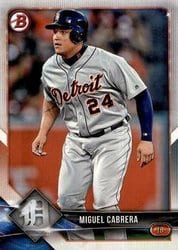 2018 Bowman Base Set Miguel Cabrera #29 card