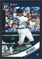2018 Donruss Optic Base Set Miguel Cabrera #122b card