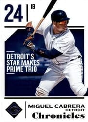 2018 Panini Chronicles Base Set Miguel Cabrera #7 card