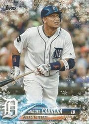 2018 Topps Holiday Base Set Miguel Cabrera #HMW74 card