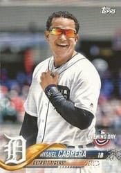 2018 Topps Opening Day Base Set Miguel Cabrera #46b card