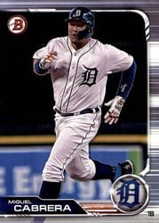 2019 Bowman Base Set Miguel Cabrera #21 card