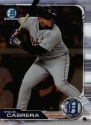 2019 Bowman Chrome Base Set Miguel Cabrera #23 card