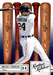 2019 Panini Leather & Lumber Base Set Miguel Cabrera #56 card