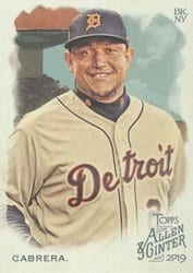 2019 Topps Allen & Ginter Base Set Miguel Cabrera #112 card
