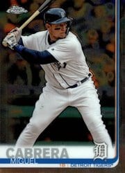 2019 Topps Chrome Base Set Miguel Cabrera #115 card
