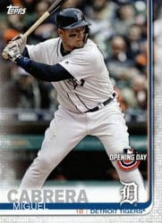 2019 Topps Opening Day Base Set Miguel Cabrera #23 card